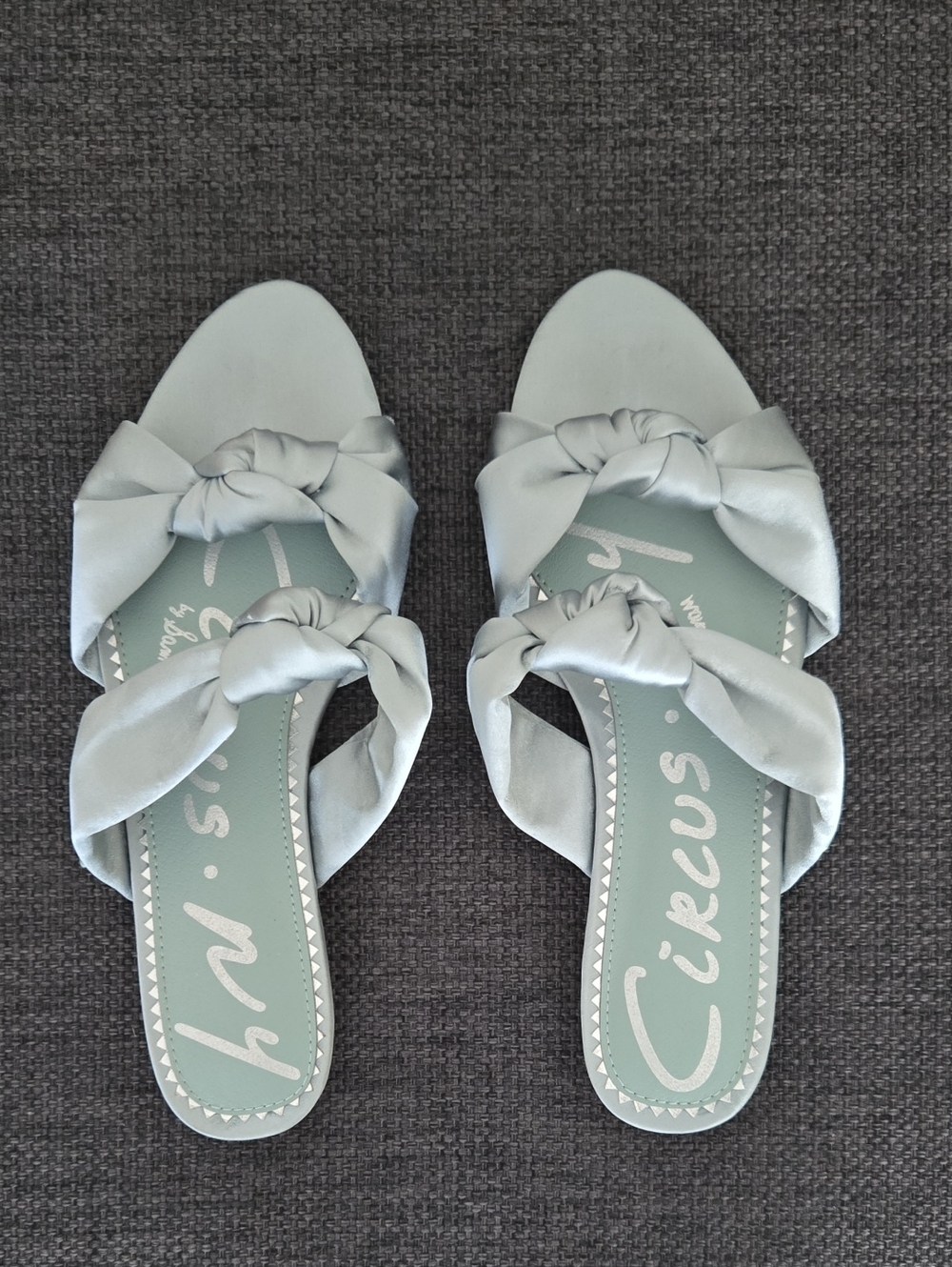 Circus by Sam Edelman Light Blue Knotted Slide Sandals
